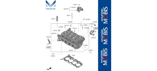 mobis head cylinder engine g4kn hyundai kia 2019-24 y